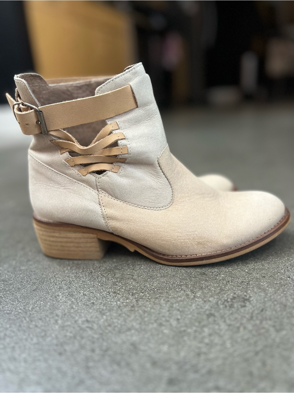 Women's Leather WayCool Ankle Boots with Buckle Detail